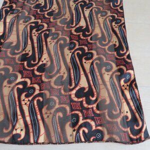 Vintage Brown Paisley Pattern Sheer Neck Scarf For Women